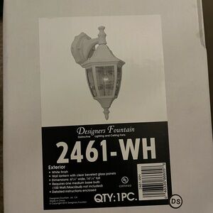 Designers Fountain White Outdoor Wall Lantern